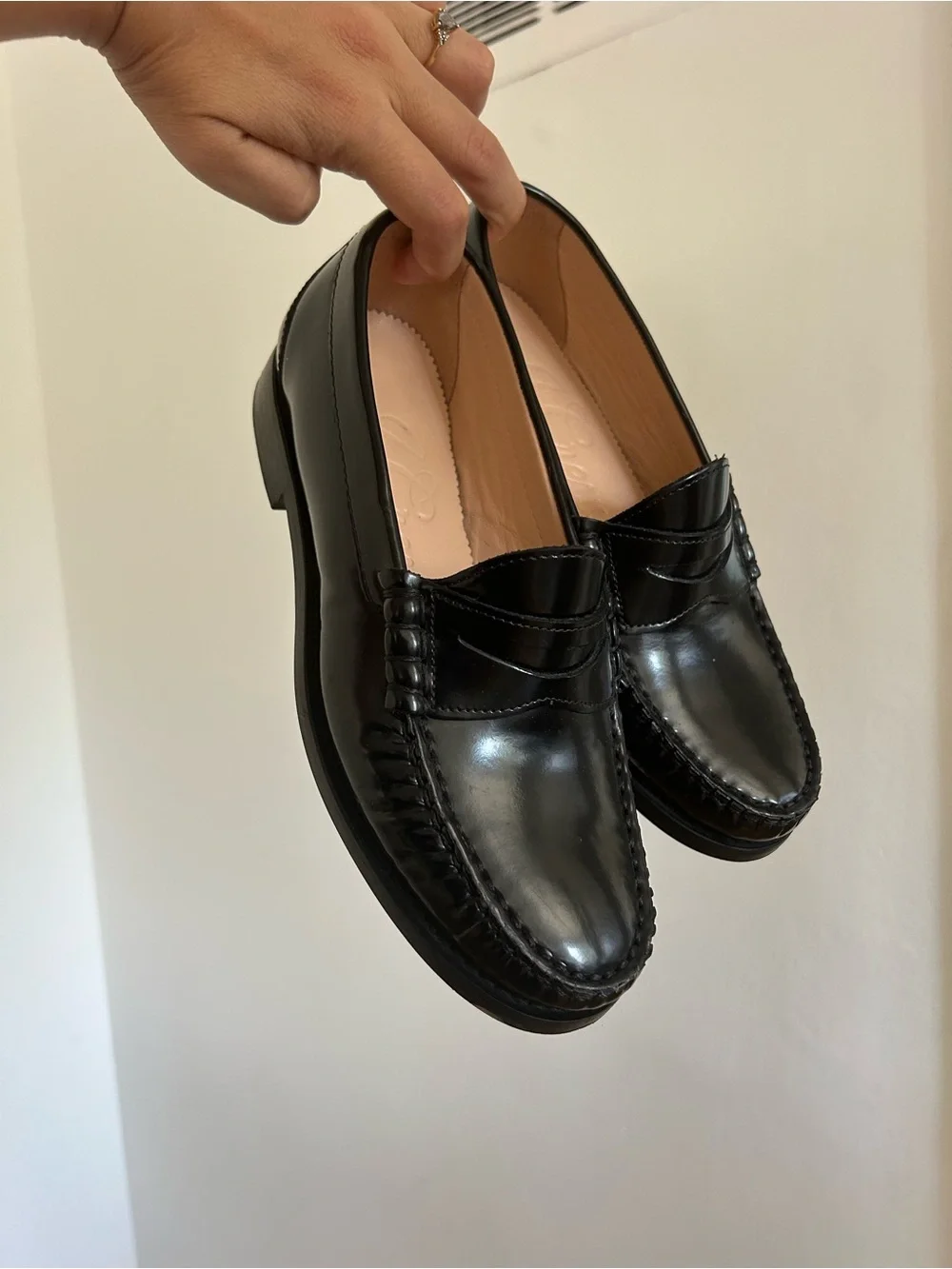 J. Crew black penny loafer
